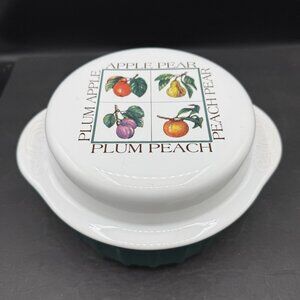 Ancers Argentina Glazed Stoneware Ceramic Casserole Serving Dish w/ Lid Green